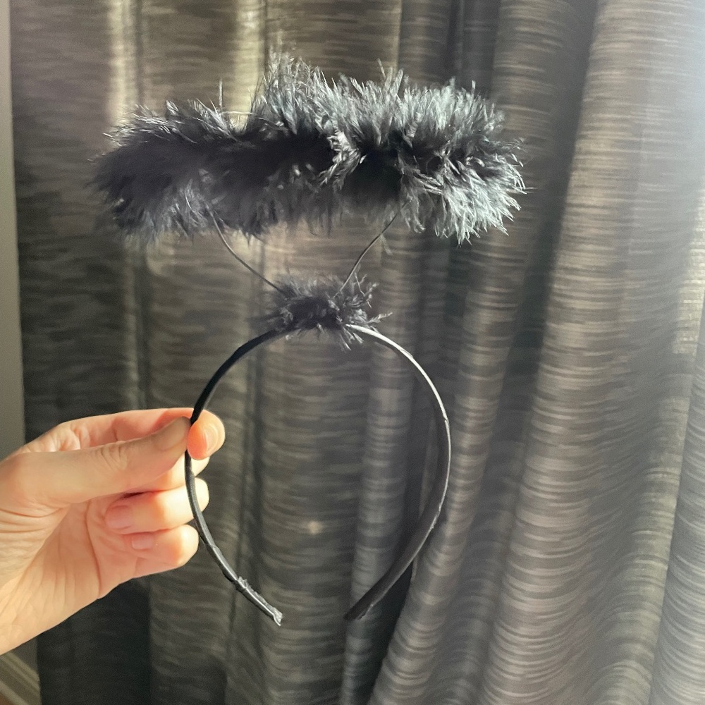 Dark Angel, feather halo headband